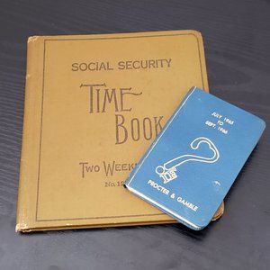 (2/$10) Vintage Social Security Time Book Hardcover & PROCTER & GAMBLE